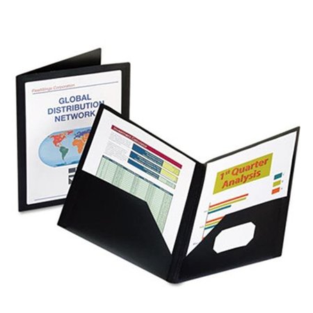 ESSELTE PENDAFLEX CORPORATION Esselte Pendaflex 57442 ViewFolio Polypropylene Portfolio  50-Sheet Capacity  Black/Clear 57442